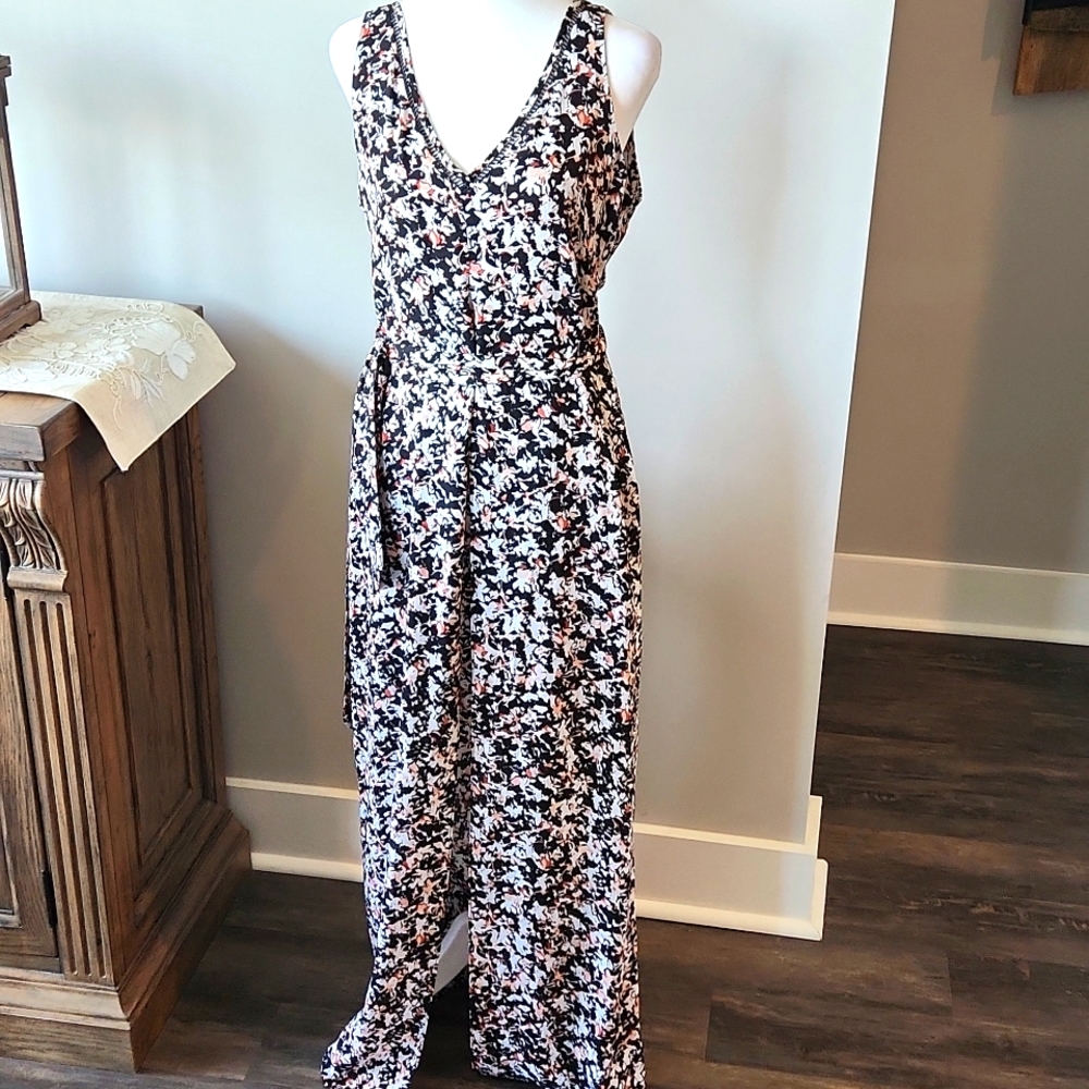 White House Black Market floral high low dress
